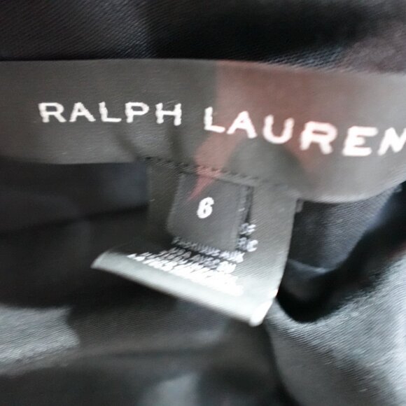 Ralph Lauren Womens Blazer 6 Black Double Breasted Black Label Wool Silk - Picture 7 of 16